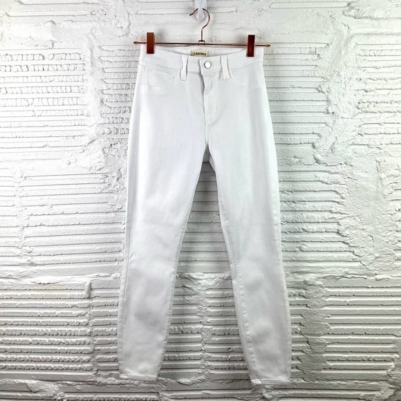 L'AGENCE NWOT Rochelle High Rise Skinny Jeans Blanc Coated Size 25 - Picture 2 of 12